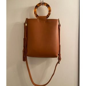 Anthropologie Lucite Handle Tote Bag